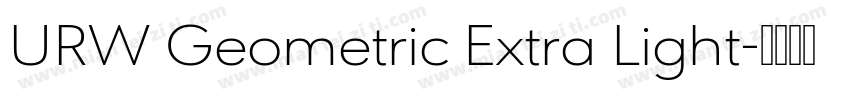 URW Geometric Extra Light字体转换